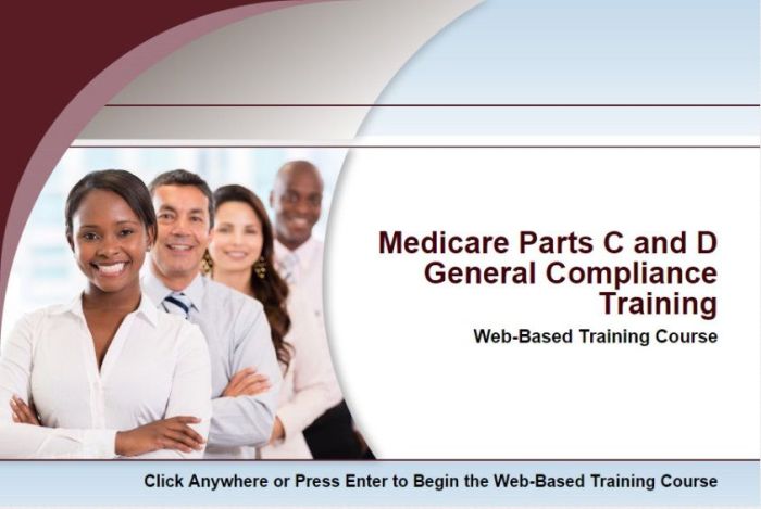 Medicare parts c and d general compliance training