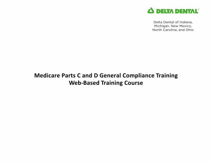 Medicare program compliance where training fit general ppt powerpoint parts presentation